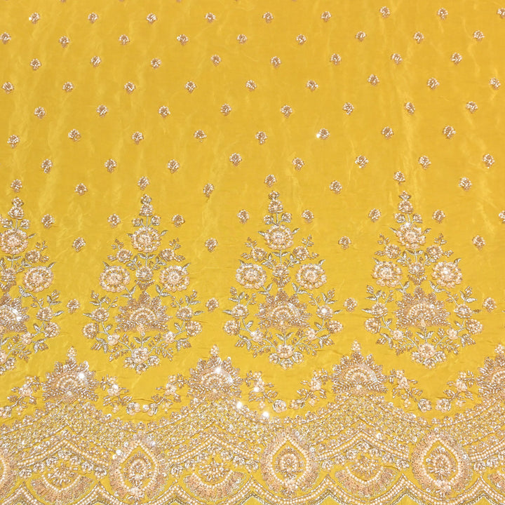 Premium Crepe Moti & Sequence Embroidery Fabric 54" | Designer Fabric | V12879C-03