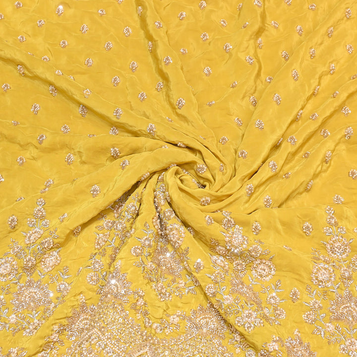 Premium Crepe Moti & Sequence Embroidery Fabric 54" | Designer Fabric | V12879C-03