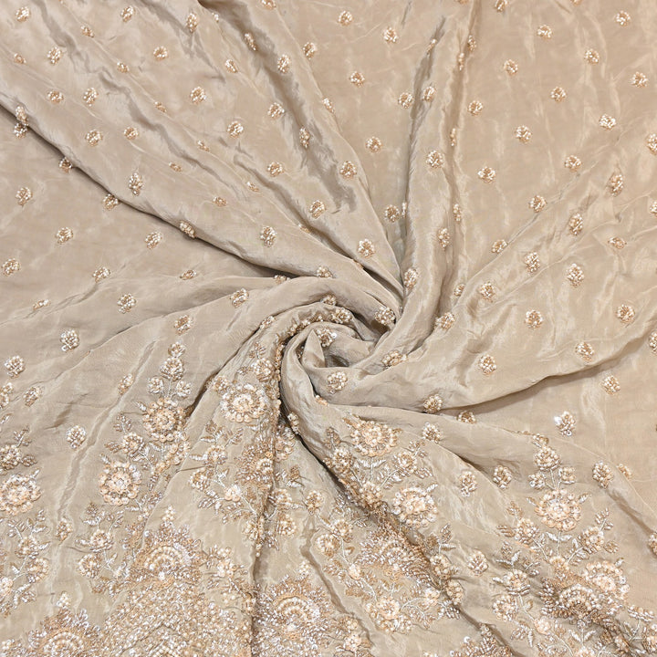 Premium Crepe Moti & Sequence Embroidery Fabric 54" | Designer Fabric | V12879C-04