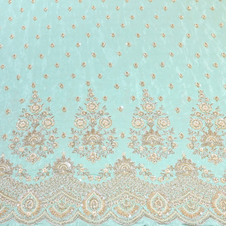 Premium Crepe Moti & Sequence Embroidery Fabric 54" | Designer Fabric | V12879C-05