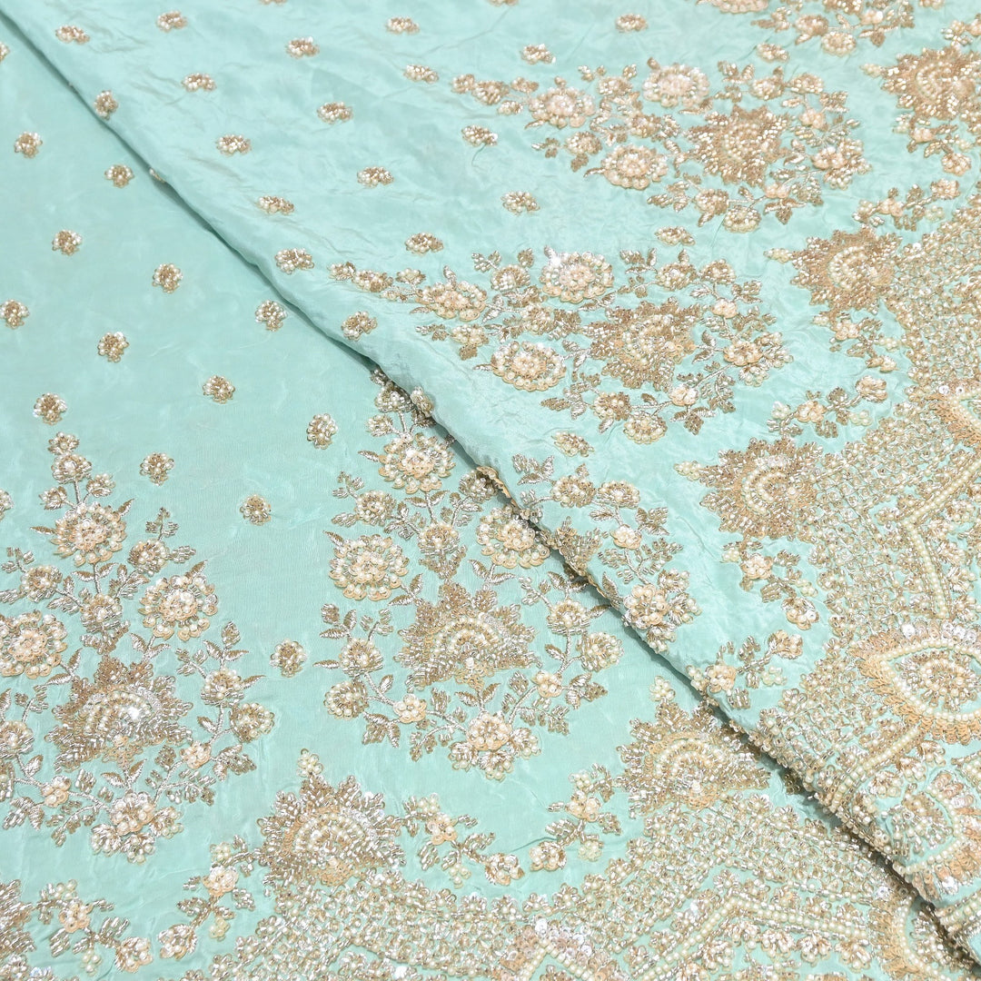 Premium Crepe Moti & Sequence Embroidery Fabric 54" | Designer Fabric | V12879C-05