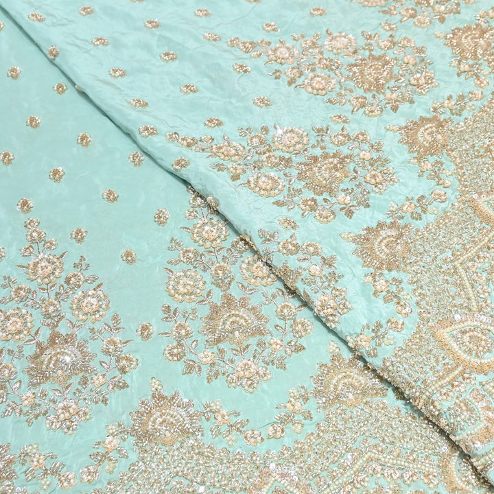 Premium Crepe Moti & Sequence Embroidery Fabric 54" | Designer Fabric | V12879C-05