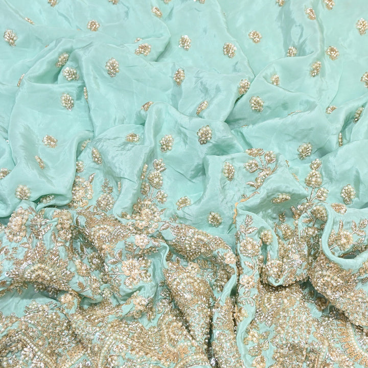 Premium Crepe Moti & Sequence Embroidery Fabric 54" | Designer Fabric | V12879C-05