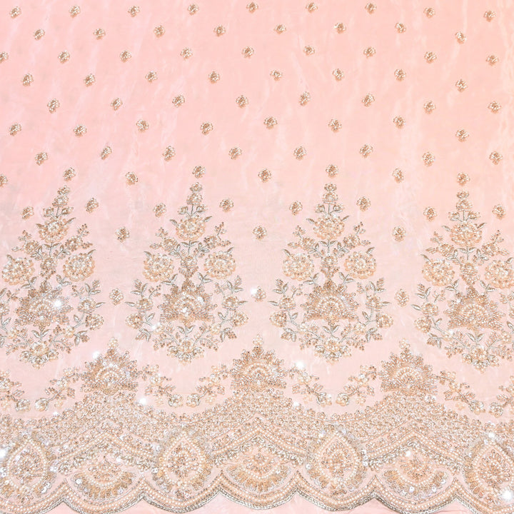 Premium Crepe Moti & Sequence Embroidery Fabric 54" | Designer Fabric | V12879C-06