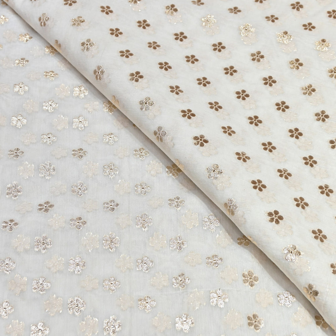 Banarasi Chanderi Buti Fabric  – Soft Lightweight Designer Weaving Fabric ✨-000485-1