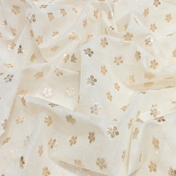Banarasi Chanderi Buti Fabric  – Soft Lightweight Designer Weaving Fabric ✨-000485-1