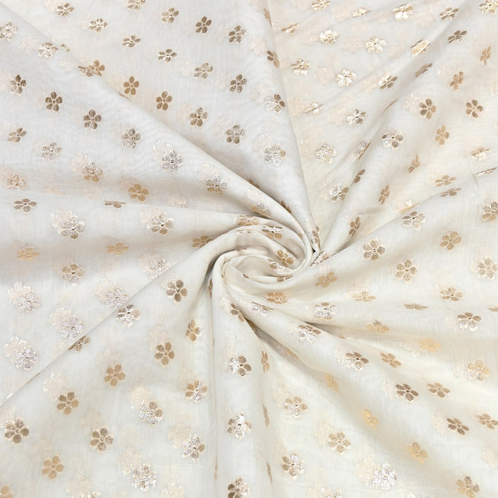 Banarasi Chanderi Buti Fabric  – Soft Lightweight Designer Weaving Fabric ✨-000485-1