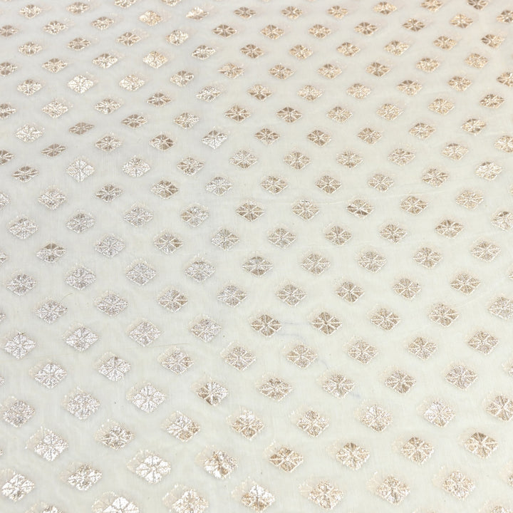 Banarasi Chanderi Buti Fabric 44" – Soft Lightweight Designer Weaving Fabric ✨-000485-2