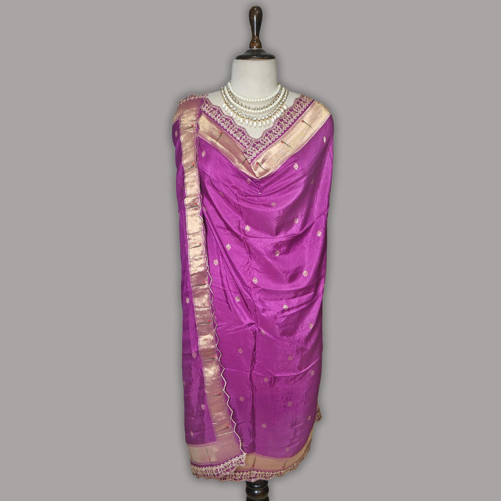 Dola Silk Zari Jacquard Dupatta | Designer Ethnic Dupatta -B88333-A