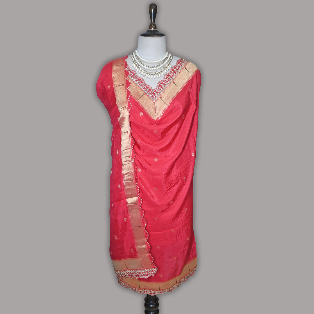 Dola Silk Zari Jacquard Dupatta | Designer Ethnic Dupatta -B88333-B