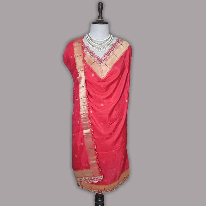 Dola Silk Zari Jacquard Dupatta | Designer Ethnic Dupatta -B88333-B