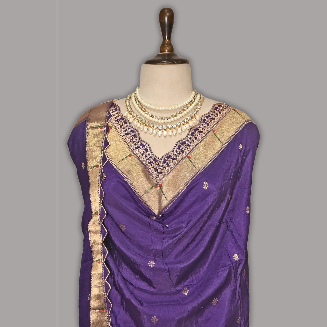 Dola Silk Zari Jacquard Dupatta | Designer Ethnic Dupatta -B88333-D