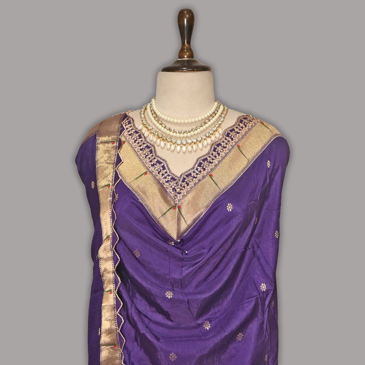 Dola Silk Zari Jacquard Dupatta | Designer Ethnic Dupatta -B88333-D