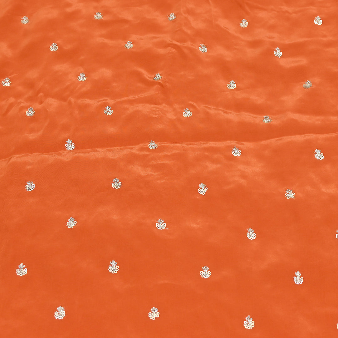 Premium Dyed Crepe Zari & Sequins Embroidery Fabric – Luxury Designer Crepe Fabric for Festive & Party Wear|KP1502-11