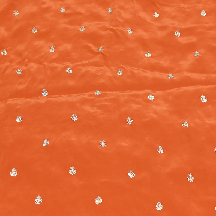 Premium Dyed Crepe Zari & Sequins Embroidery Fabric – Luxury Designer Crepe Fabric for Festive & Party Wear|KP1502-11