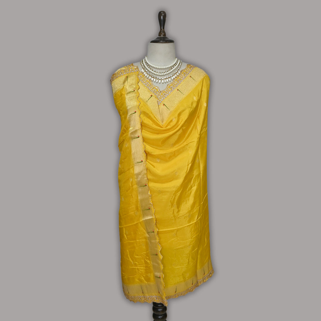 Dola Silk Zari Jacquard Dupatta | Designer Ethnic Dupatta -B88333-F