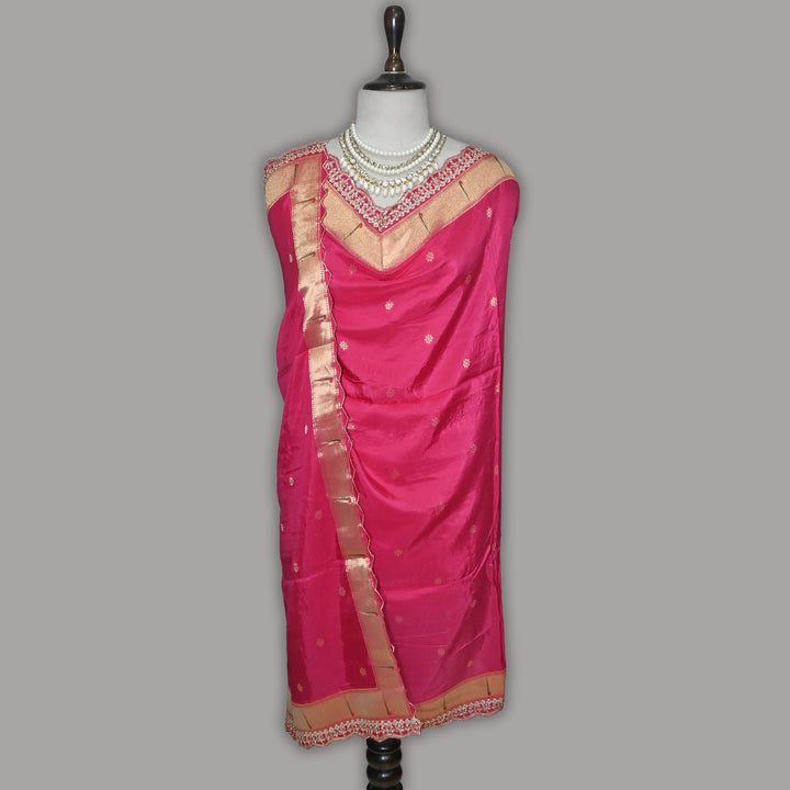 Dola Silk Zari Jacquard Dupatta | Designer Ethnic Dupatta -B88333-E