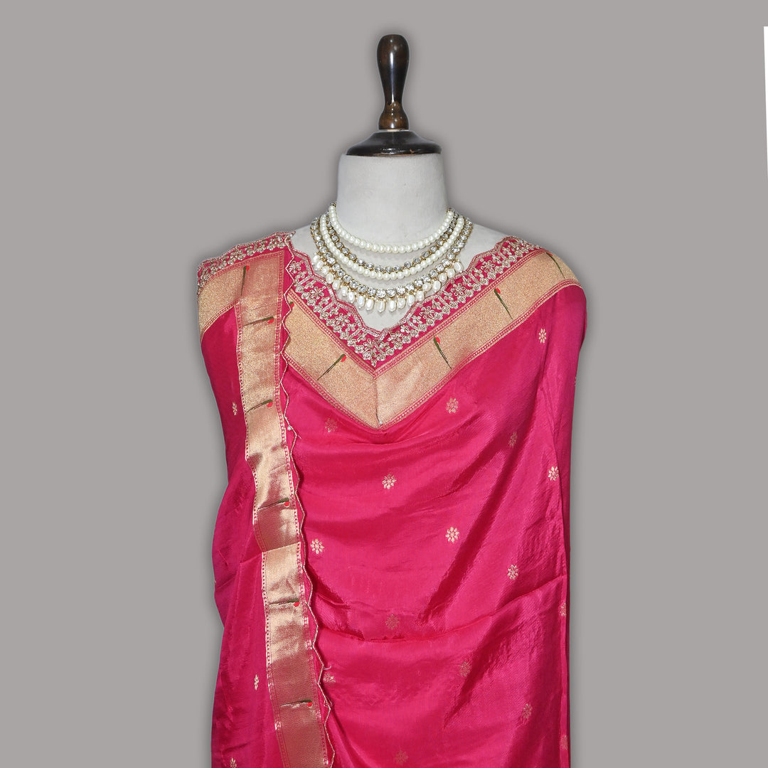 Dola Silk Zari Jacquard Dupatta | Designer Ethnic Dupatta -B88333-E
