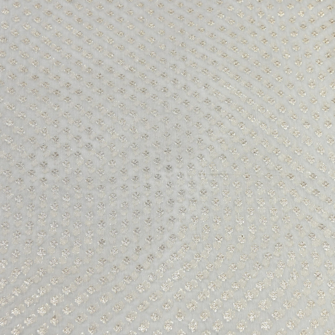 Banarasi Chanderi Buti Fabric 44" – Soft Lightweight Designer Weaving Fabric ✨-000485-5