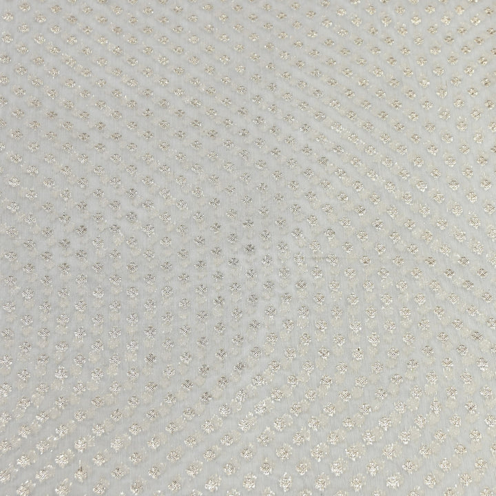 Banarasi Chanderi Buti Fabric 44" – Soft Lightweight Designer Weaving Fabric ✨-000485-5