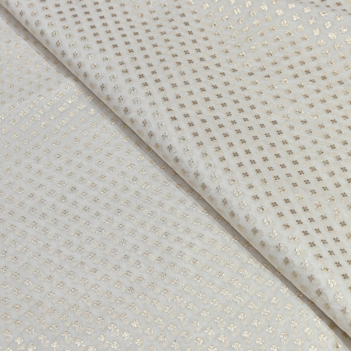 Banarasi Chanderi Buti Fabric 44" – Soft Lightweight Designer Weaving Fabric ✨-000485-5