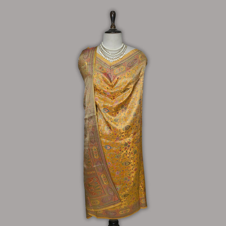 Tissue Zari Jacquard Position Embroidery Dupatta | Designer Festive Dupatta-V2855C-A