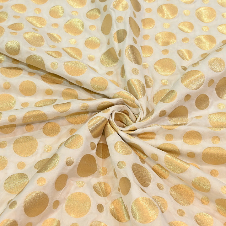 Premium Katan Dupion Silk Zari Brocade Fabric| Rich Traditional Floral & Paisley Designer Brocade | 000242 | A