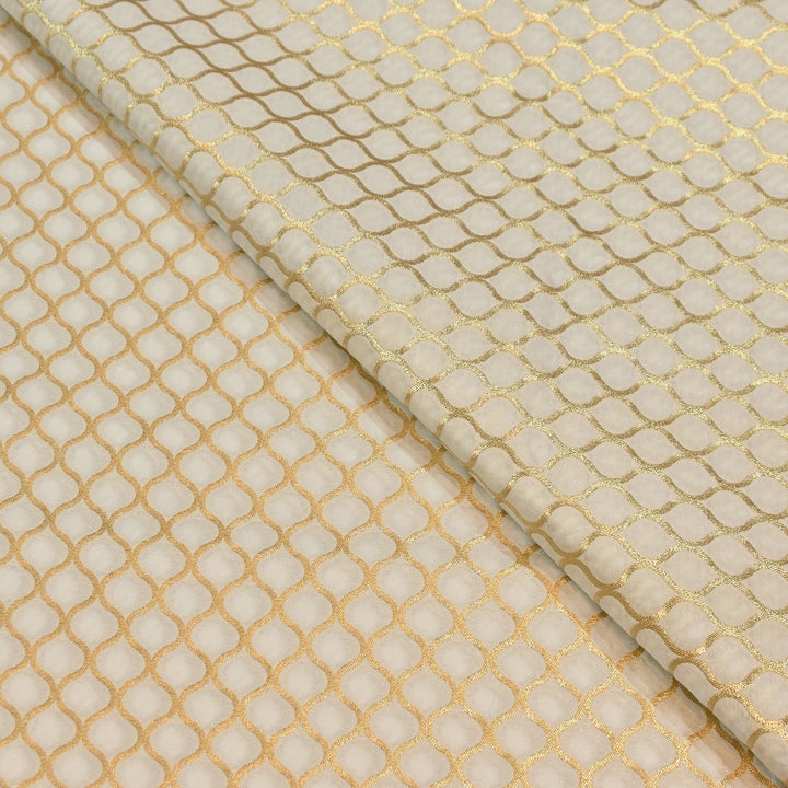 Premium Katan Dupion Silk Zari Brocade Fabric| Rich Traditional Floral & Paisley Designer Brocade | 000242 | B
