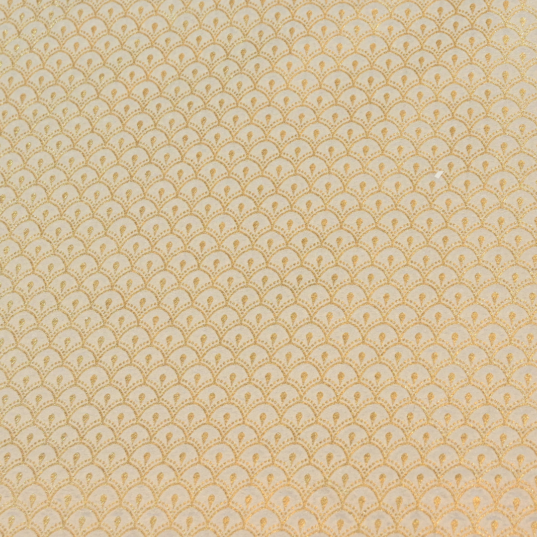 Premium Katan Dupion Silk Zari Brocade Fabric| Rich Traditional Floral & Paisley Designer Brocade | 000242 | C