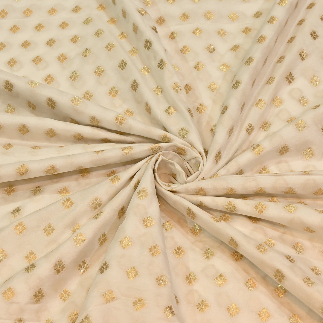 Premium Katan Dupion Silk Zari Brocade Fabric| Rich Traditional Floral & Paisley Designer Brocade | 000242 | E