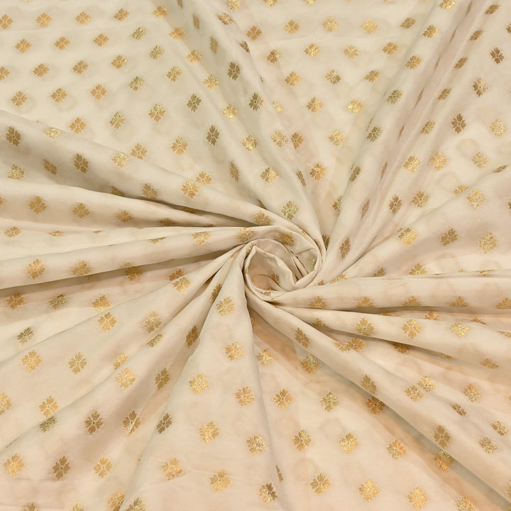 Premium Katan Dupion Silk Zari Brocade Fabric| Rich Traditional Floral & Paisley Designer Brocade | 000242 | E