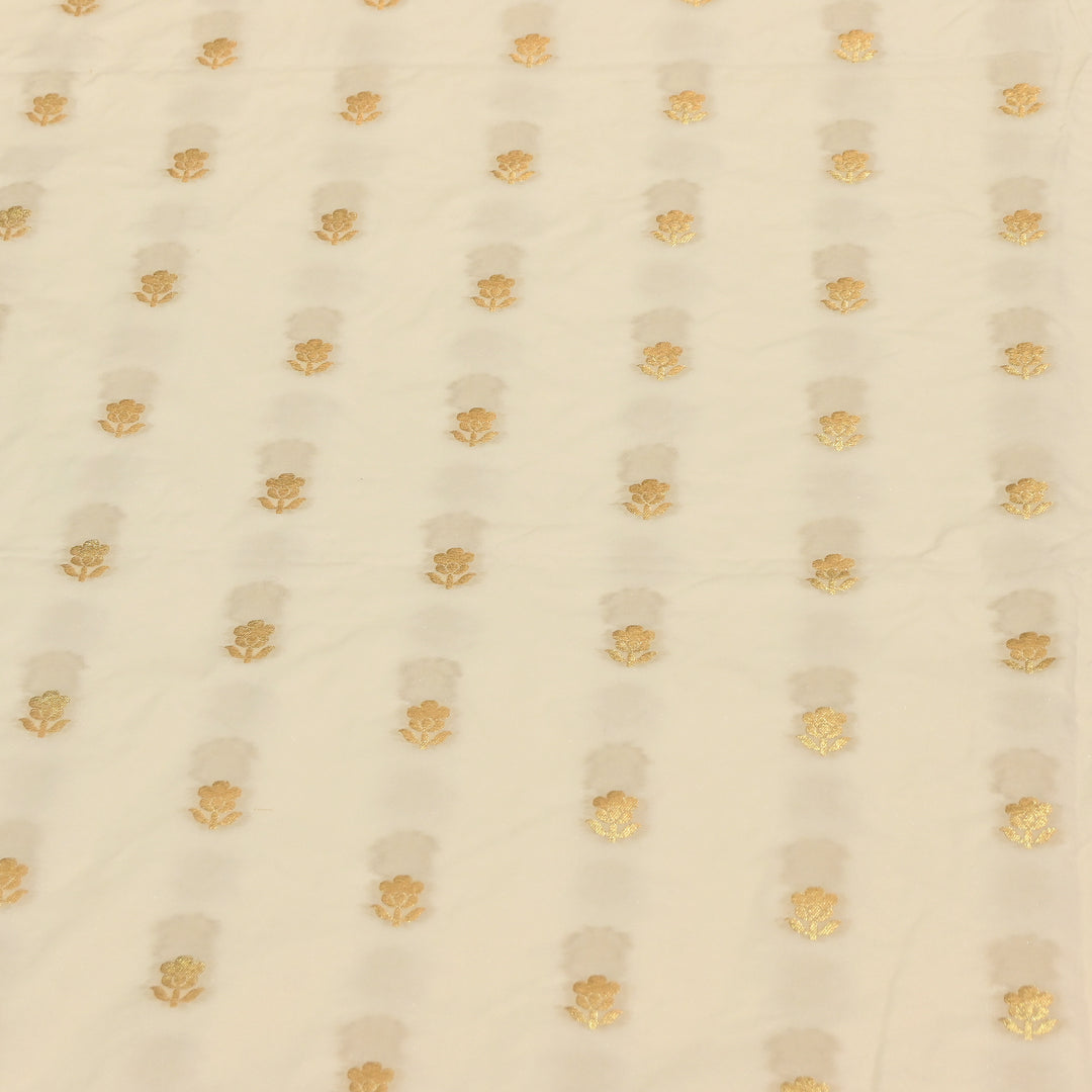 Premium Katan Dupion Silk Zari Brocade Fabric| Rich Traditional Floral & Paisley Designer Brocade | 000242 | F