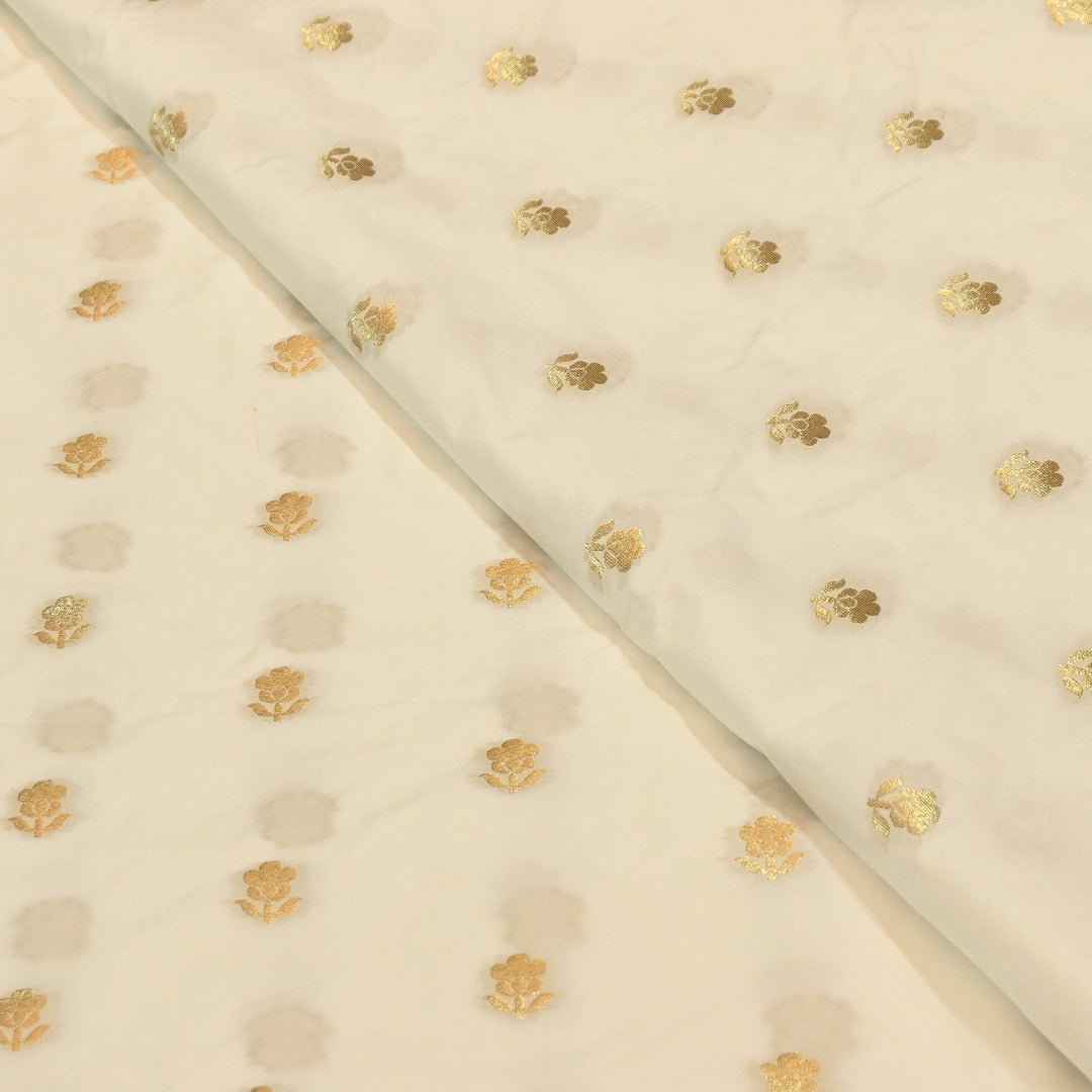 Premium Katan Dupion Silk Zari Brocade Fabric| Rich Traditional Floral & Paisley Designer Brocade | 000242 | F