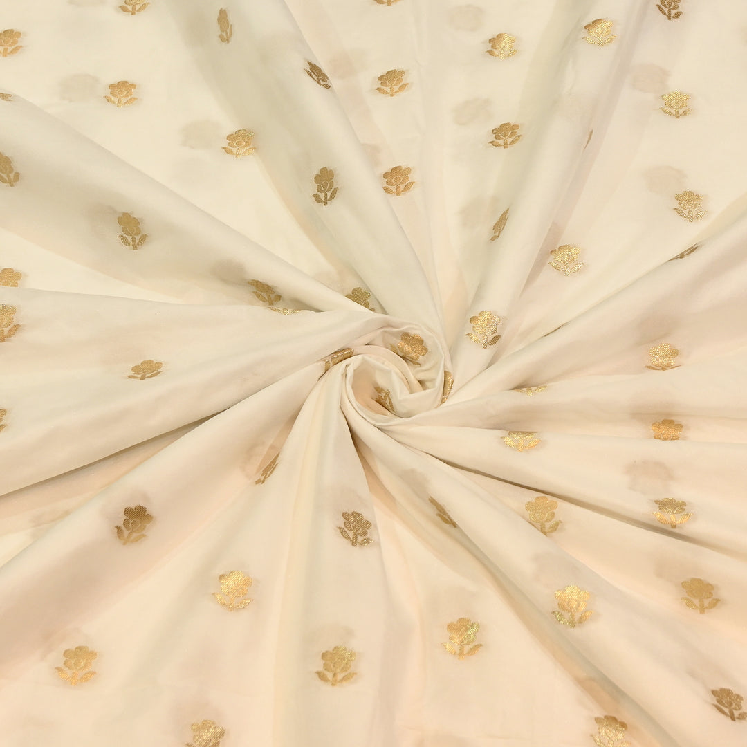 Premium Katan Dupion Silk Zari Brocade Fabric| Rich Traditional Floral & Paisley Designer Brocade | 000242 | F