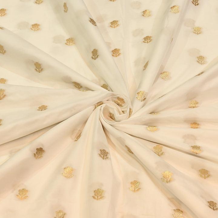 Premium Katan Dupion Silk Zari Brocade Fabric| Rich Traditional Floral & Paisley Designer Brocade | 000242 | F
