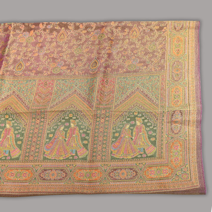 Tissue Zari Jacquard Position Embroidery Dupatta | Designer Festive Dupatta-V2855C-A1