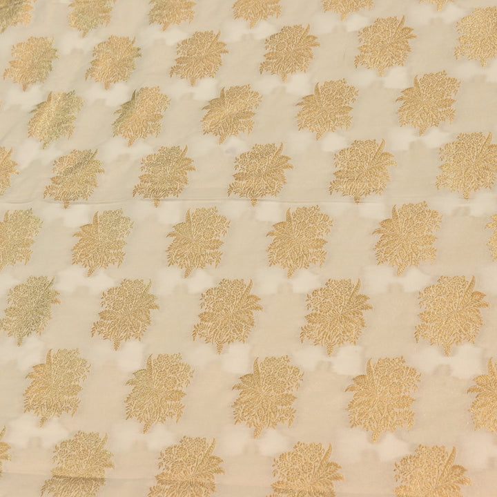 Premium Katan Dupion Silk Zari Brocade Fabric| Rich Traditional Floral & Paisley Designer Brocade | 000242 | I