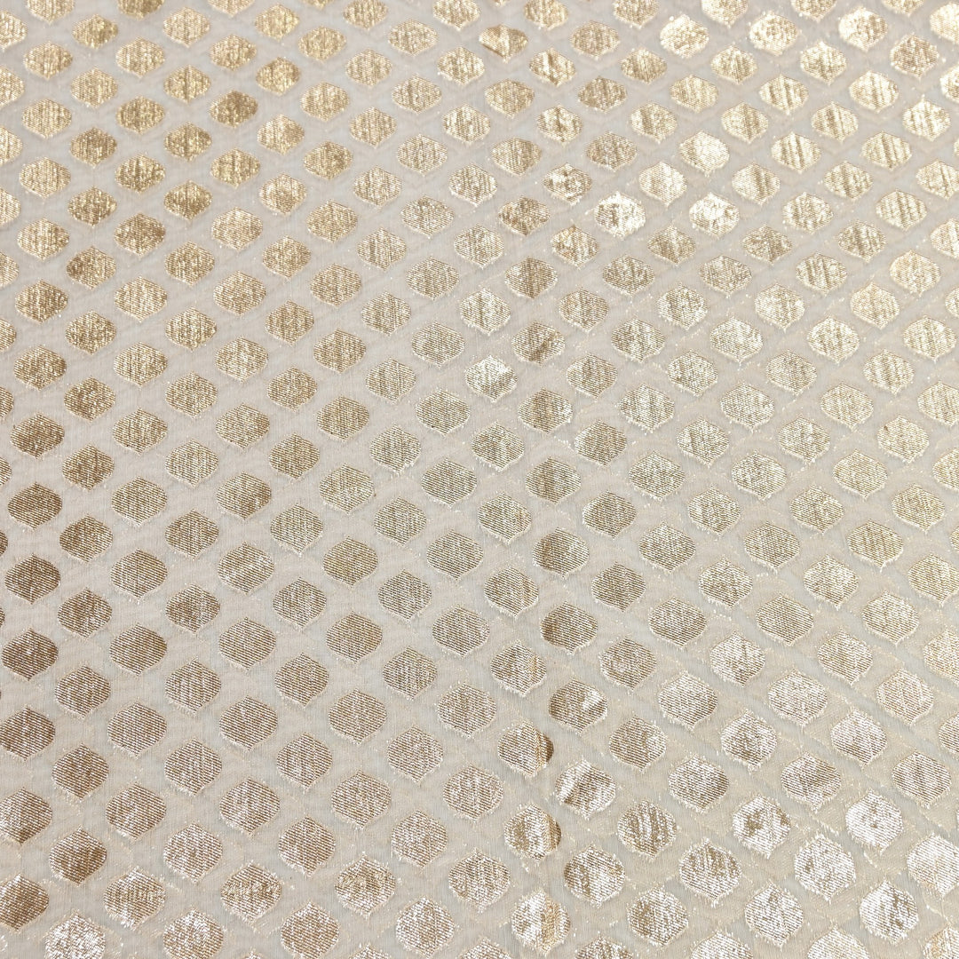 Banarasi Chanderi Buti Fabric 44" – Soft Lightweight Designer Weaving Fabric ✨-000485-12