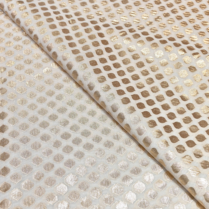 Banarasi Chanderi Buti Fabric 44" – Soft Lightweight Designer Weaving Fabric ✨-000485-12