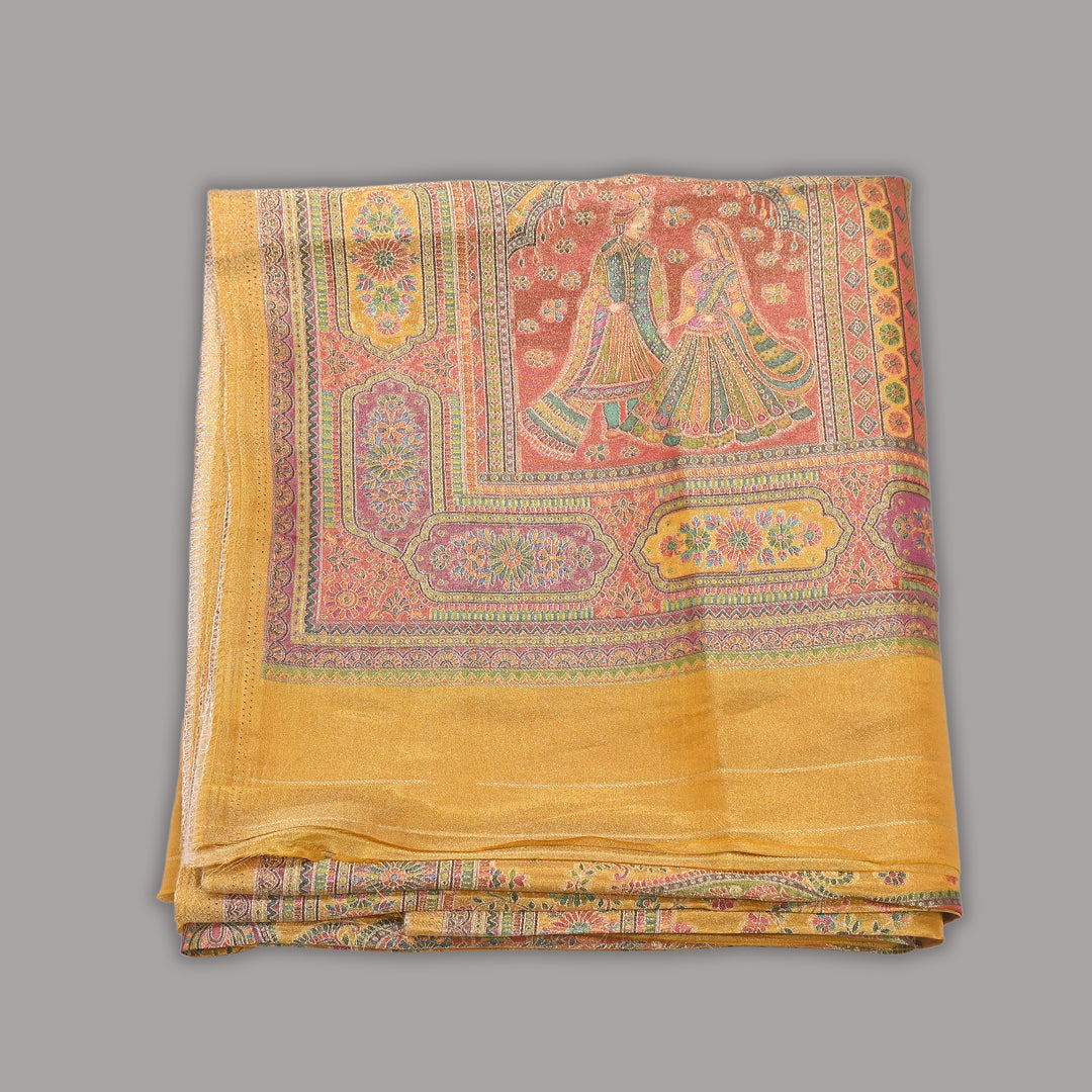 Tissue Zari Jacquard Position Embroidery Dupatta | Designer Festive Dupatta-V2855C-A