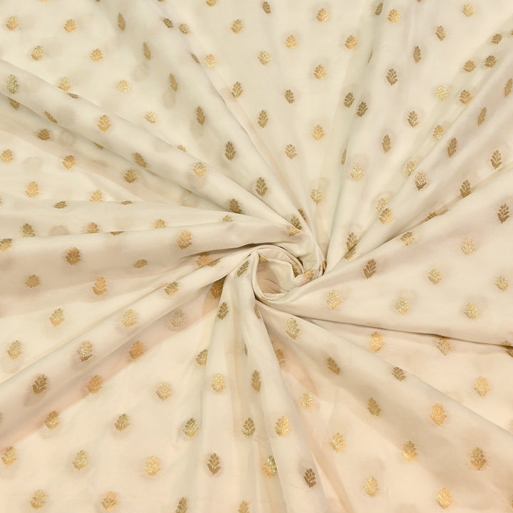 Premium Katan Dupion Silk Zari Brocade Fabric| Rich Traditional Floral & Paisley Designer Brocade | 000242 | K