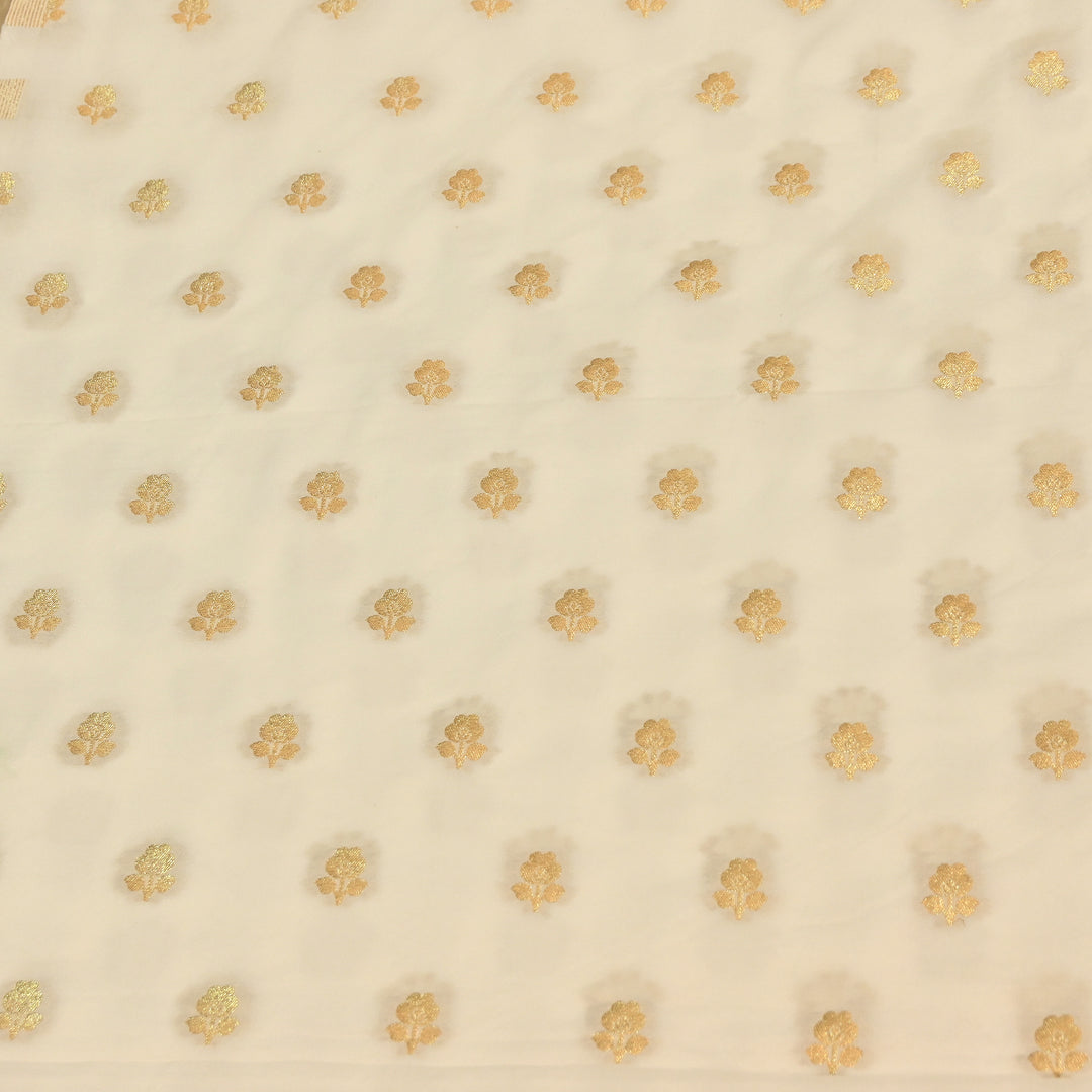 Premium Katan Dupion Silk Zari Brocade Fabric| Rich Traditional Floral & Paisley Designer Brocade | 000242 | L