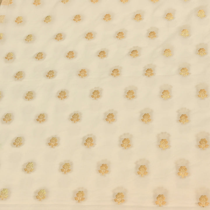 Premium Katan Dupion Silk Zari Brocade Fabric| Rich Traditional Floral & Paisley Designer Brocade | 000242 | L