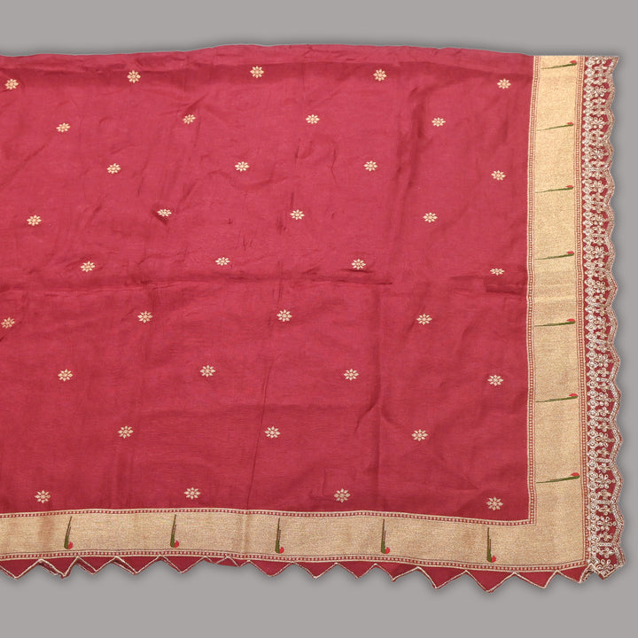 Dola Silk Zari Jacquard Dupatta | Designer Ethnic Dupatta -B88333-C