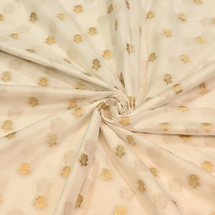 Premium Katan Dupion Silk Zari Brocade Fabric| Rich Traditional Floral & Paisley Designer Brocade | 000242 | L