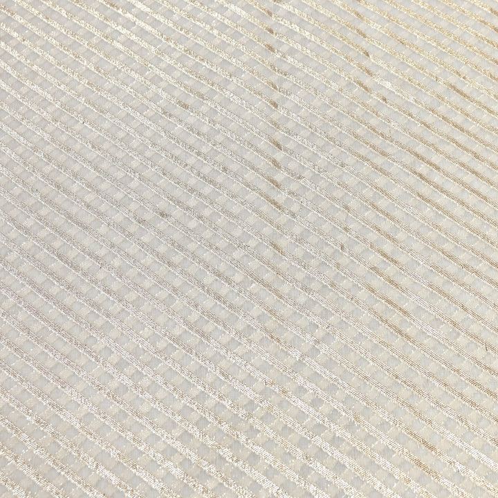 Banarasi Chanderi Zari Fabric 44" – Elegant Designer Weave-000485-14