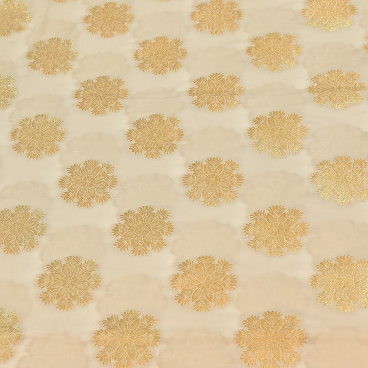 Premium Katan Dupion Silk Zari Brocade Fabric| Rich Traditional Floral & Paisley Designer Brocade | 000242 | M