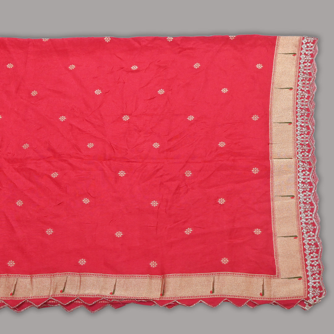 Dola Silk Zari Jacquard Dupatta | Designer Ethnic Dupatta -B88333-B