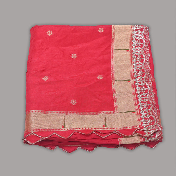 Dola Silk Zari Jacquard Dupatta | Designer Ethnic Dupatta -B88333-B