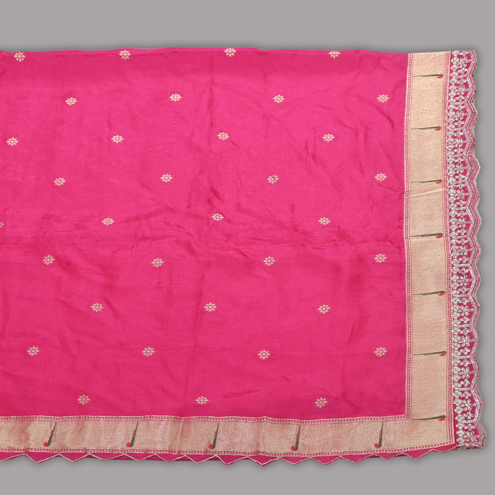 Dola Silk Zari Jacquard Dupatta | Designer Ethnic Dupatta -B88333-E